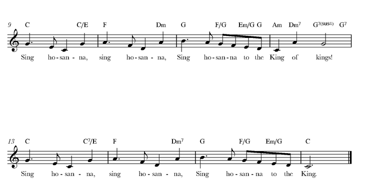  نت کیبورد (ارگ) Sing Hosanna (Give Me Joy in My Heart) از آهنگساز  محلی